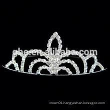 New fashion wholesale rhinestone round crowns for pageants